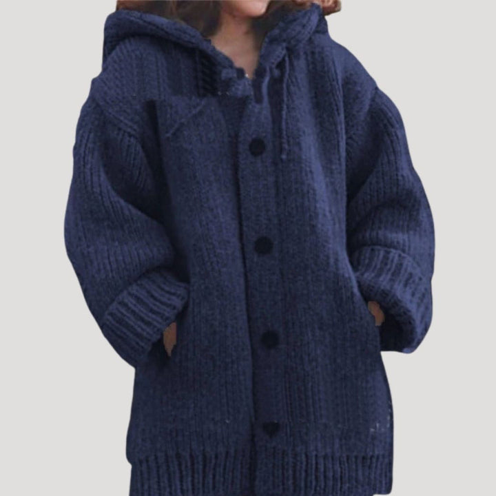 Drune | Damen grob gestrickter Wollwintermantel