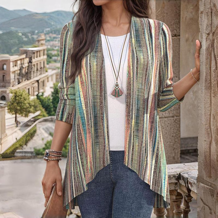 Drune | Gestreifte Strickjacke