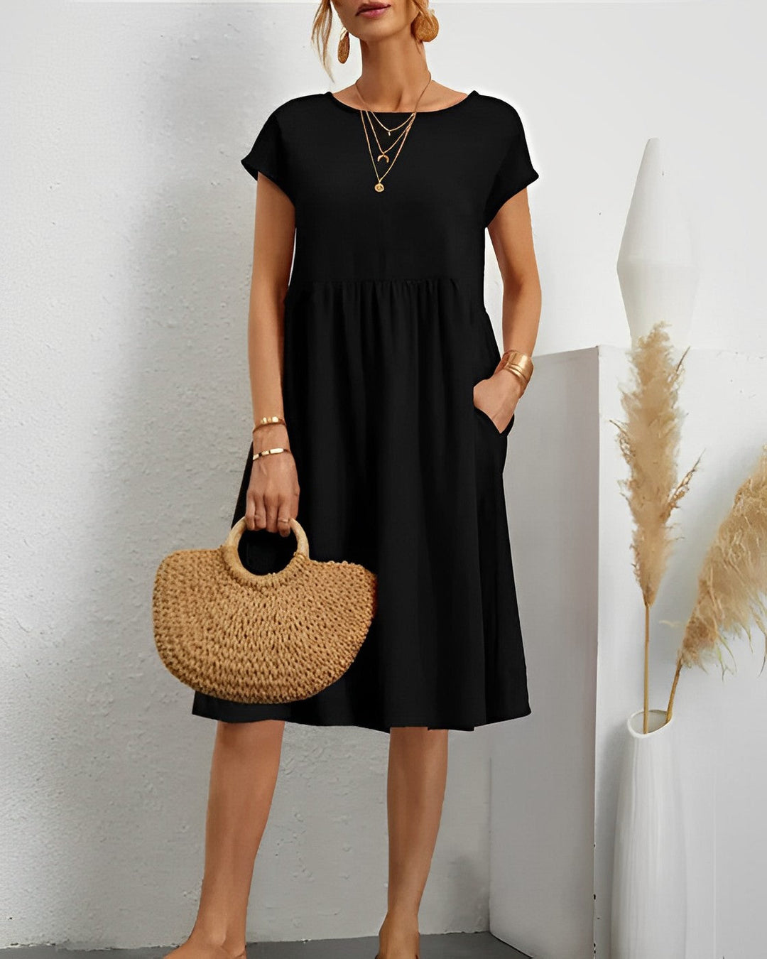 Drune | Midi-Kleid mit Seitentaschen