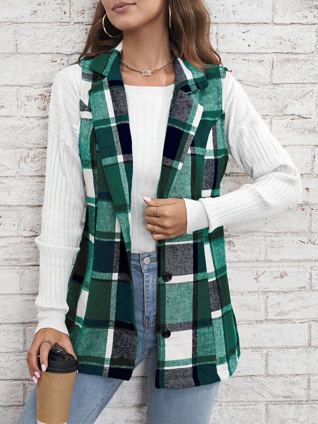 Drune | Wolle Plaid Weste