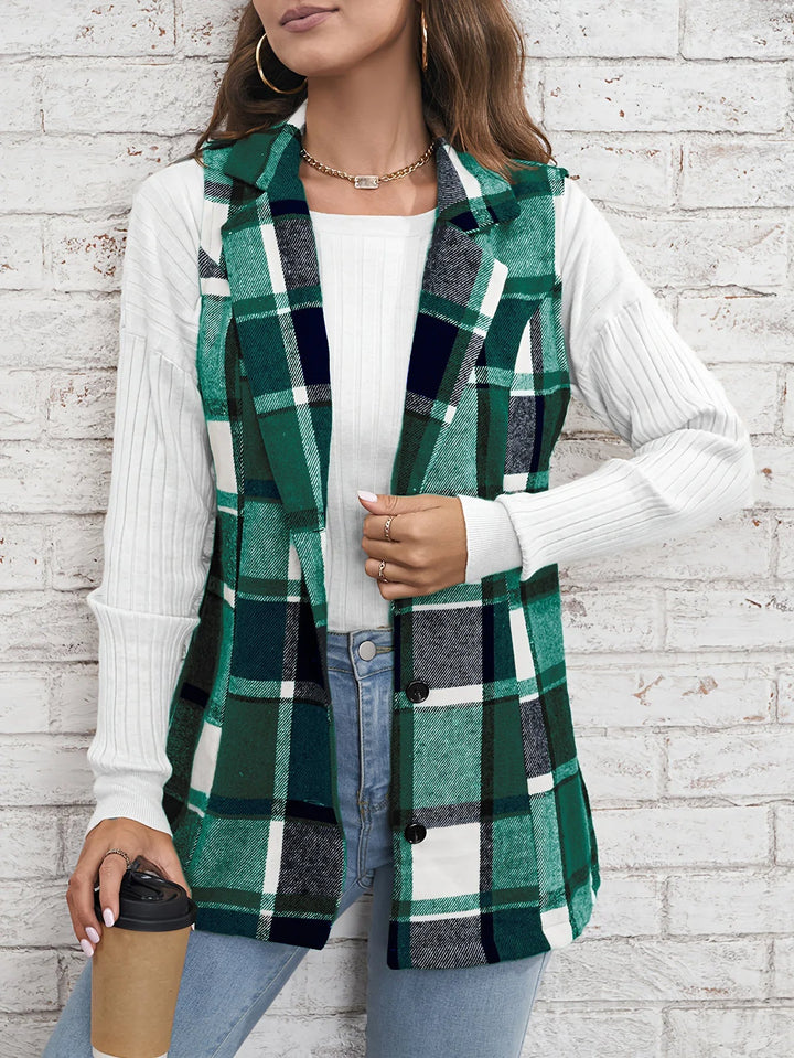 Drune | Wolle Plaid Weste