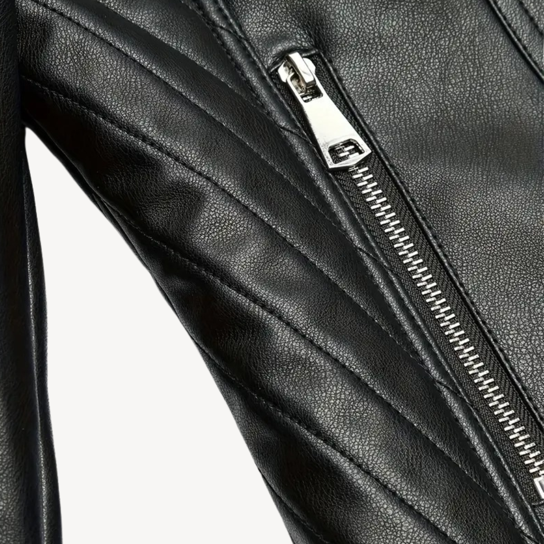 Drune | Fake-Leder Bikerjacke für Frauen