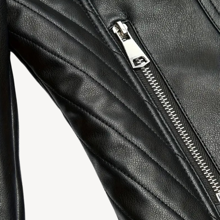 Drune | Fake-Leder Bikerjacke für Frauen