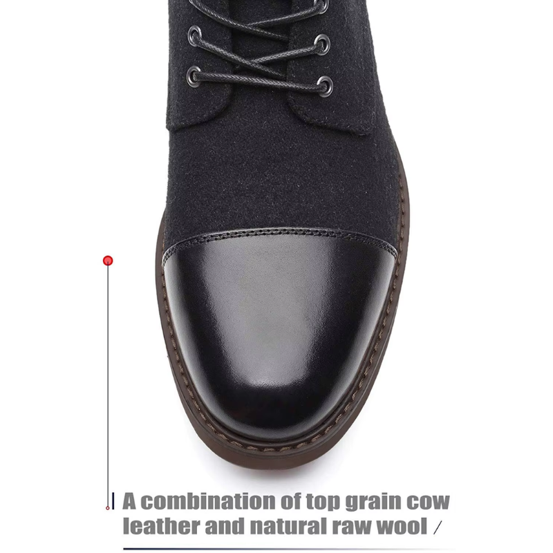 Drune | Stylische Herrenschuhe Stiefel Mit Leder Und Stoffeinsatz