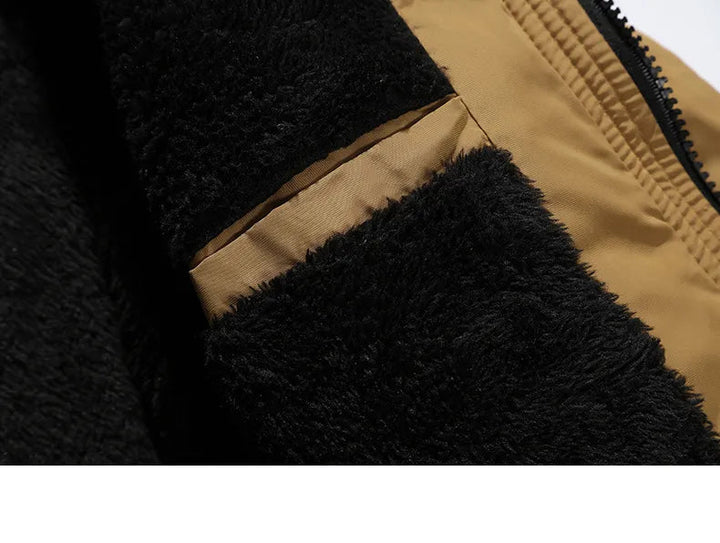 Drune | Herren Daunenjacke mit Pelzkragen