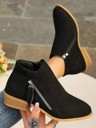 Drune | Ankle Zipper Aus Wildleder Stil Chic Und Unübertroffener Komfort
