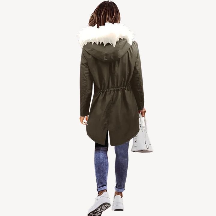 Drune | Damen Kunstpelz Kapuzen Parka Jacke