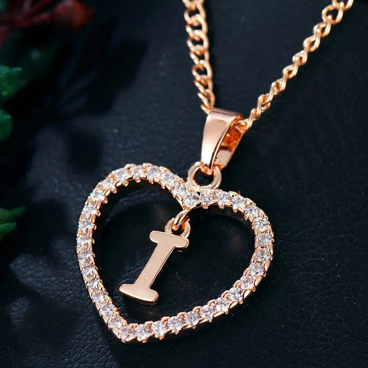 Drune | Buchstaben Zirkon Liebe Kette Schmuck Anhänger