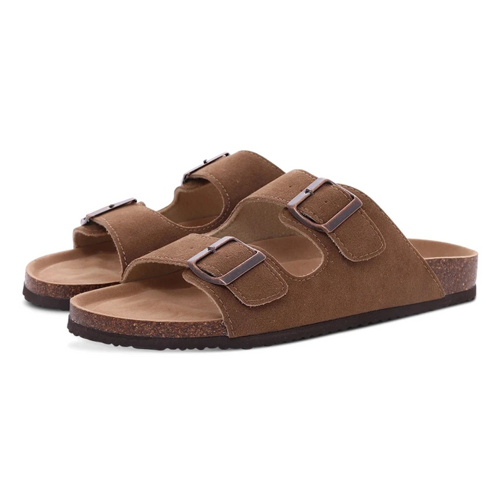Drune | Wildleder Damen Sandalen Mit Doppeltem Riemen