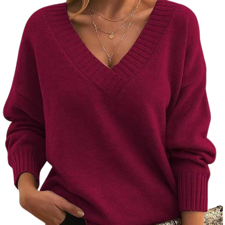 Drune | Schicker V-Ausschnitt Pullover für Frauen