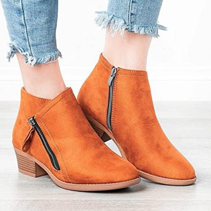 Drune | Damen Wildlederstiefel mit Bequemer Passform und Reißverschluss