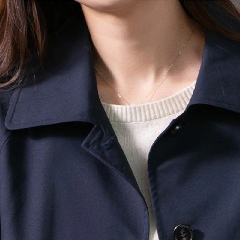 Drune | Stylischer Einreihiger Kurzer Trenchcoat für Damen