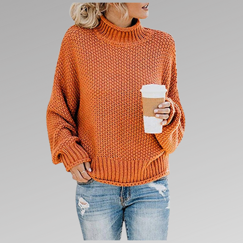 Drune | Chunky Strickpullover mit Hohem Kragen Acryl Warm und Lässig