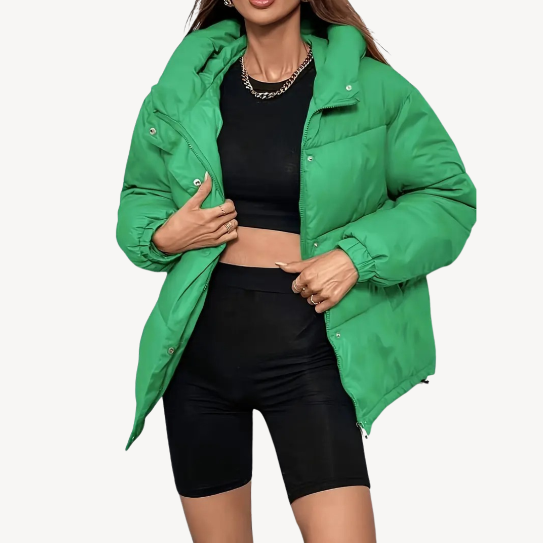 Drune | Damen Hoodie Pufferjacke