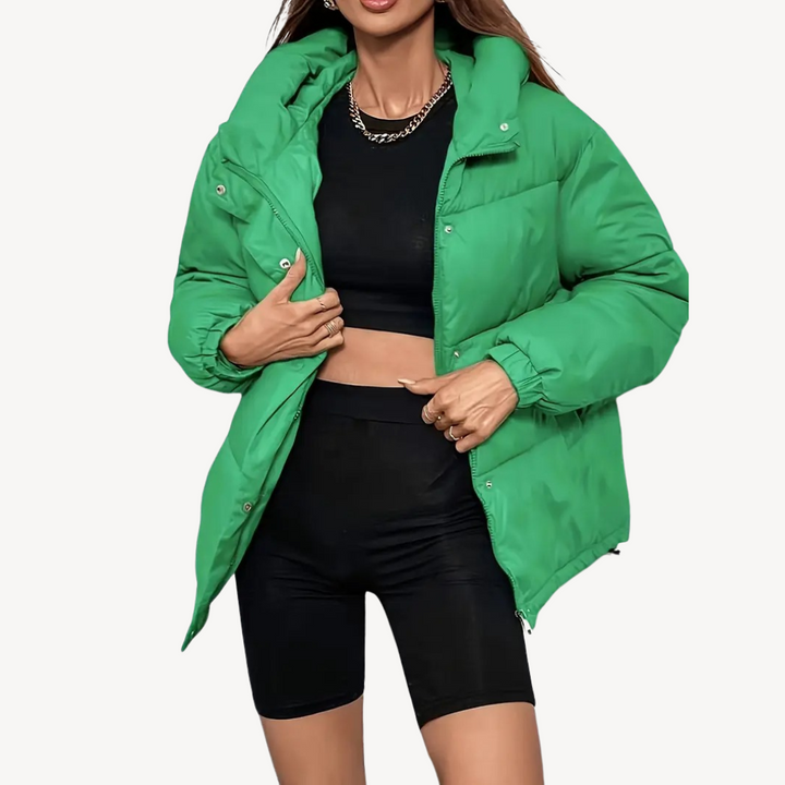 Drune | Damen Hoodie Pufferjacke