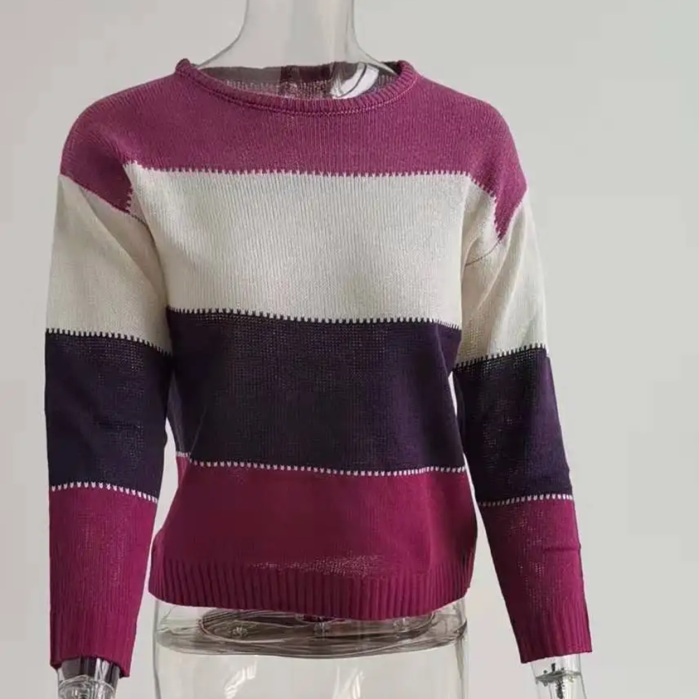 Drune | Farbblock-Pullover, bequemer Pullover