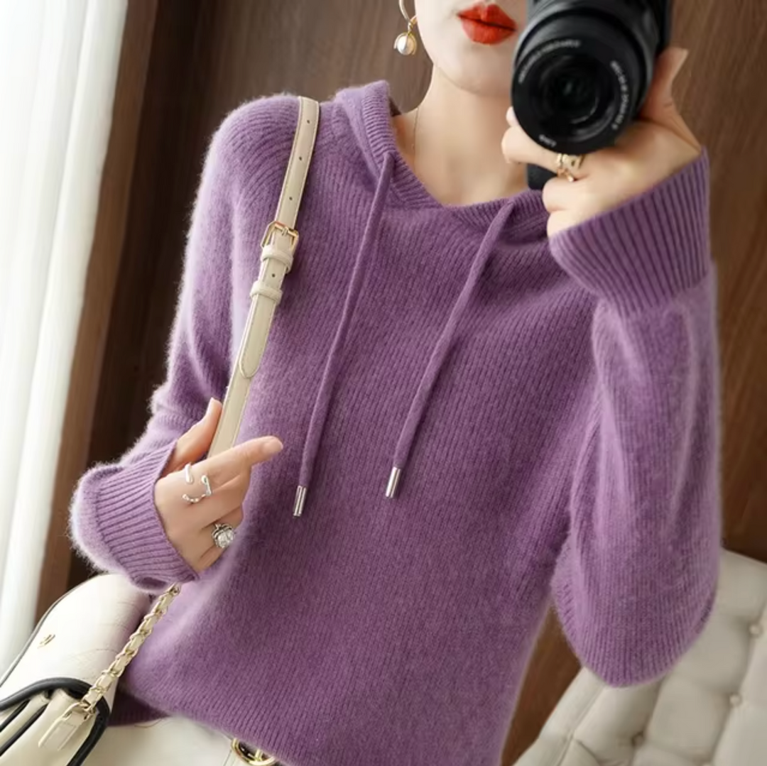 Drune | Gestrickter Kapuzenpullover aus Kaschmirwolle