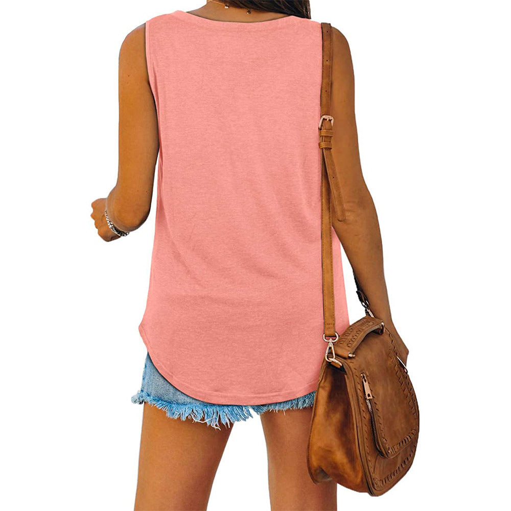 Drune | Jersey Tank-Top mit V-Ausschnitt