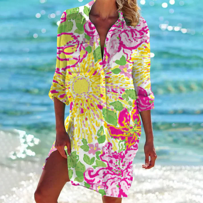 Drune | Farbenfrohes Hemdkleid