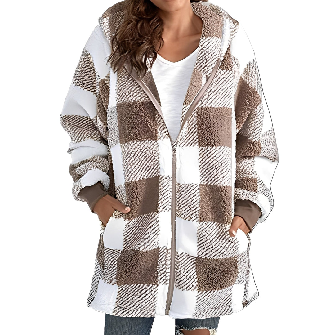 Drune | Stilvoller Damen-Hoodie mit Karomuster