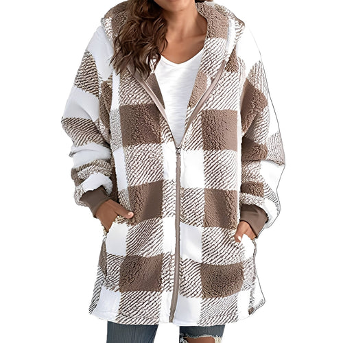 Drune | Stilvoller Damen-Hoodie mit Karomuster
