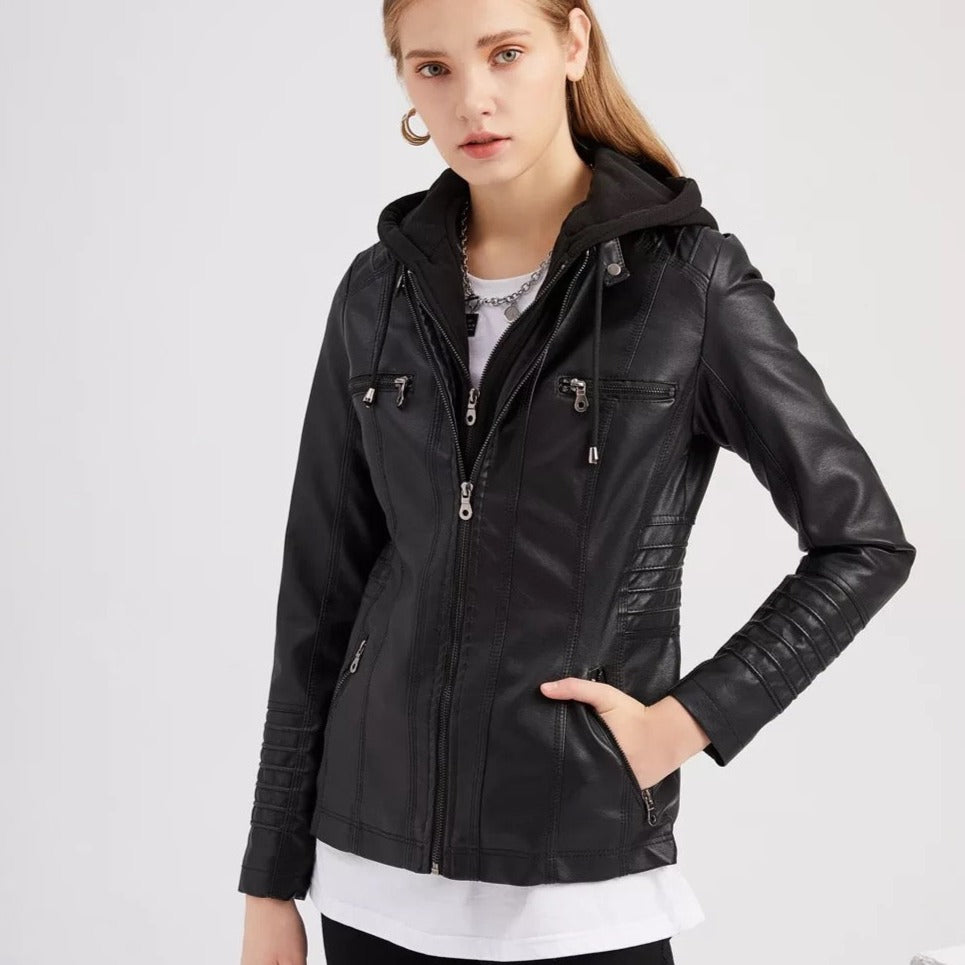 Drune | Damen Jacke Stylisches Design, Bequeme Passform Mit Taschen Und Kapuze