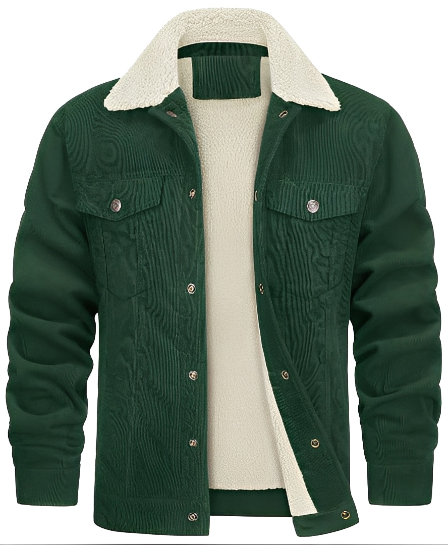 Drune | klassische Cord-Plüschjacke für Männer