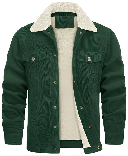 Drune | klassische Cord-Plüschjacke für Männer