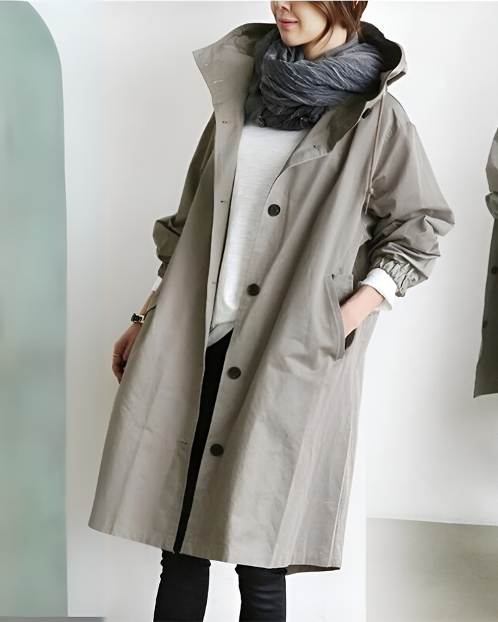Drune | Trenchcoat mit Kapuze