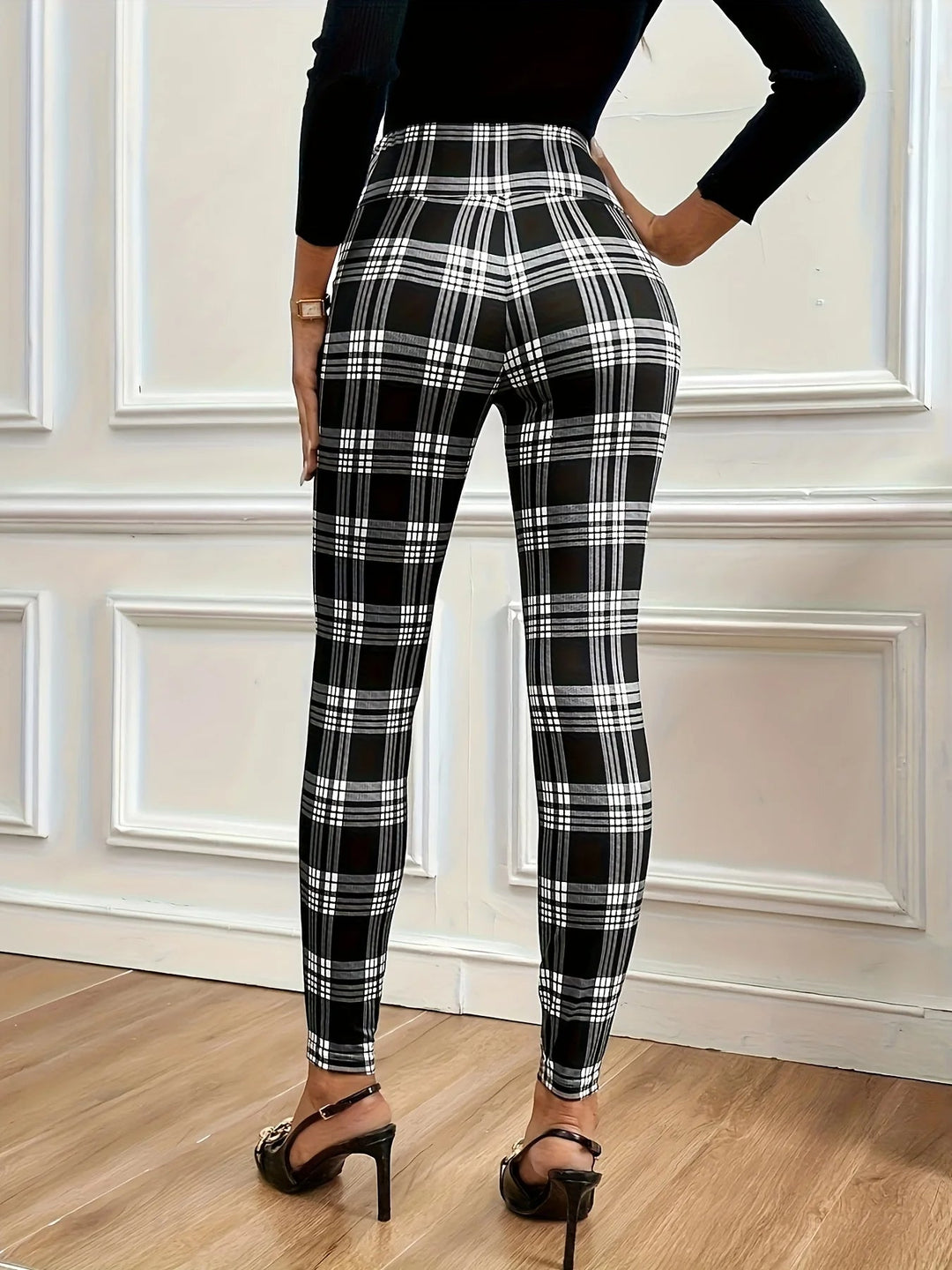 Drune | High-Waist Karierte Leggings