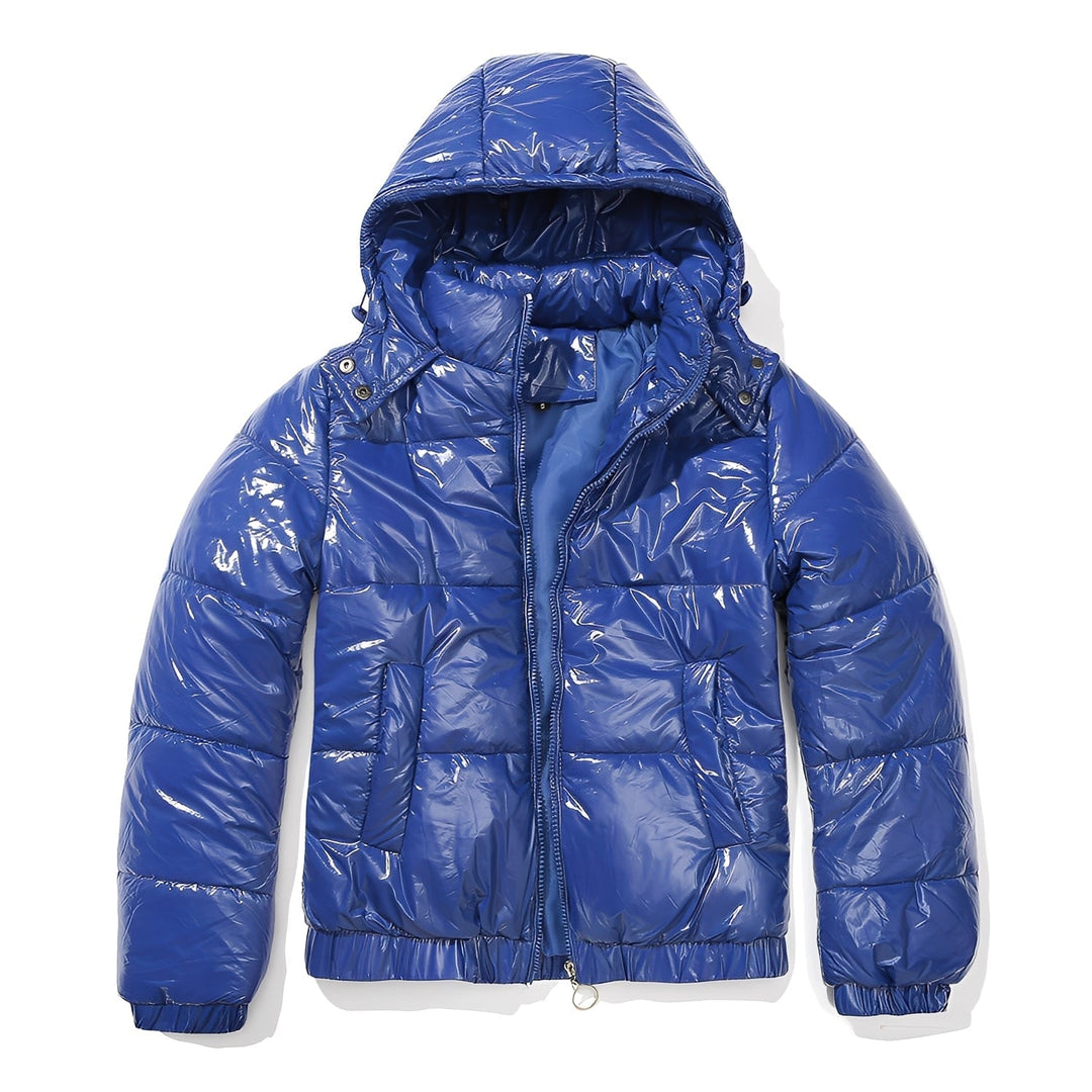 Drune | Elegante, glanzvolle Damenjacke mit Kapuze