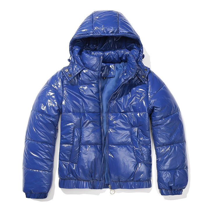 Drune | Elegante, glanzvolle Damenjacke mit Kapuze