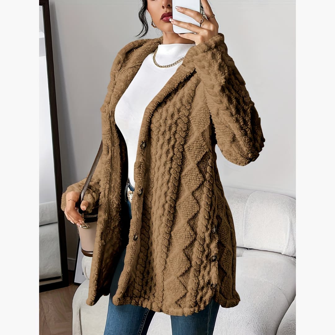 Drune | Gemütlicher Hoodie mit Teddy-Pullover für Damen