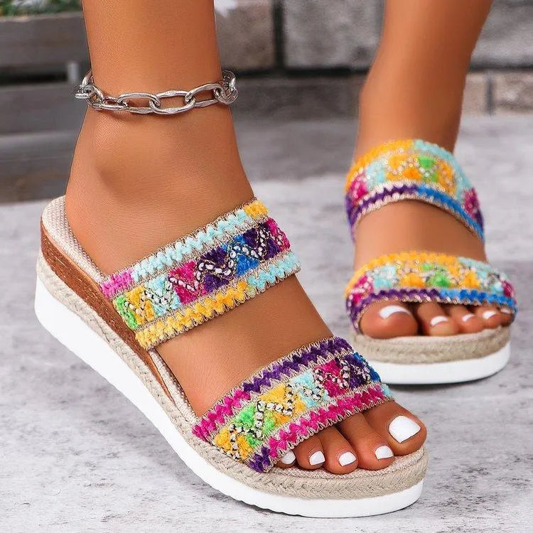 Drune | Sommer-Sandalen mit Leinenboden