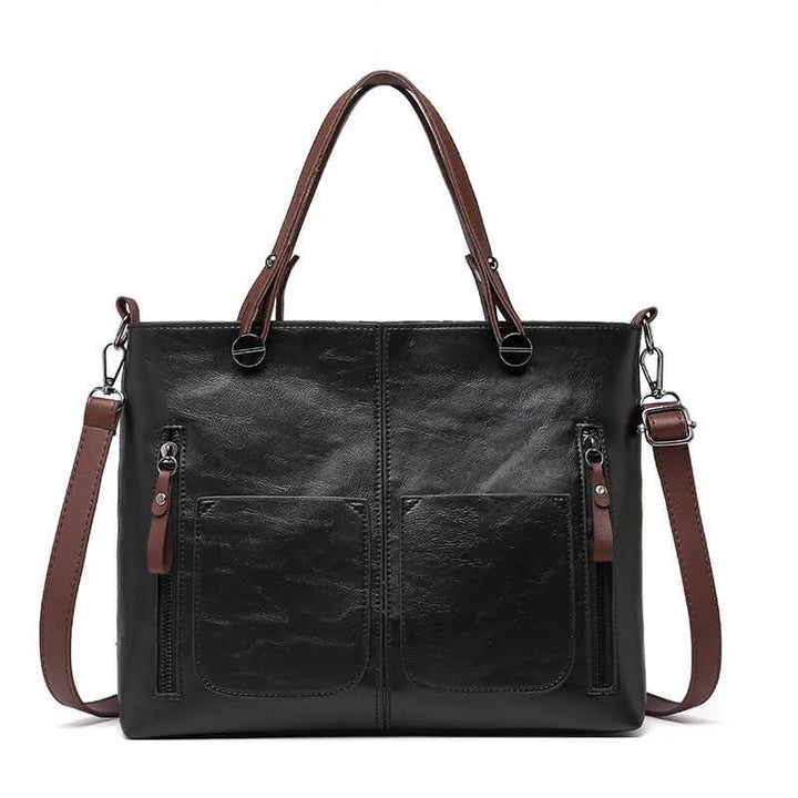 Zeitlose Damen-Handtasche mit Reißverschluss & verstellbarem Riemen