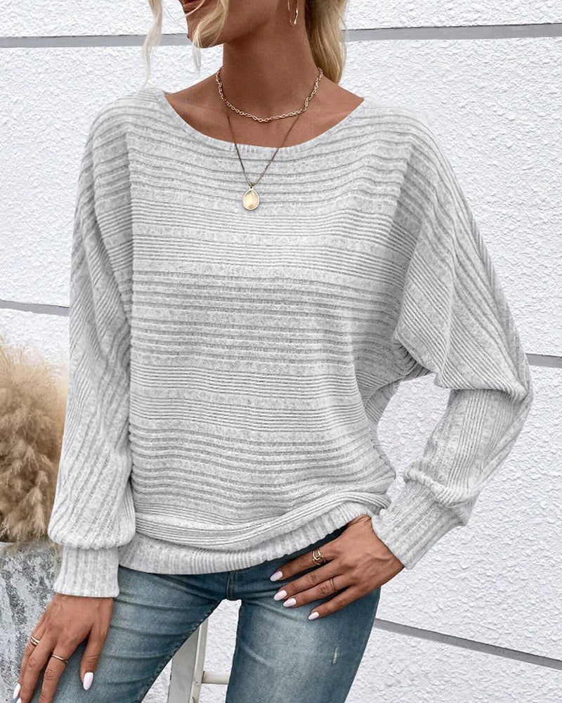 Drune | Langarmshirt mit Rundhals und Streifen