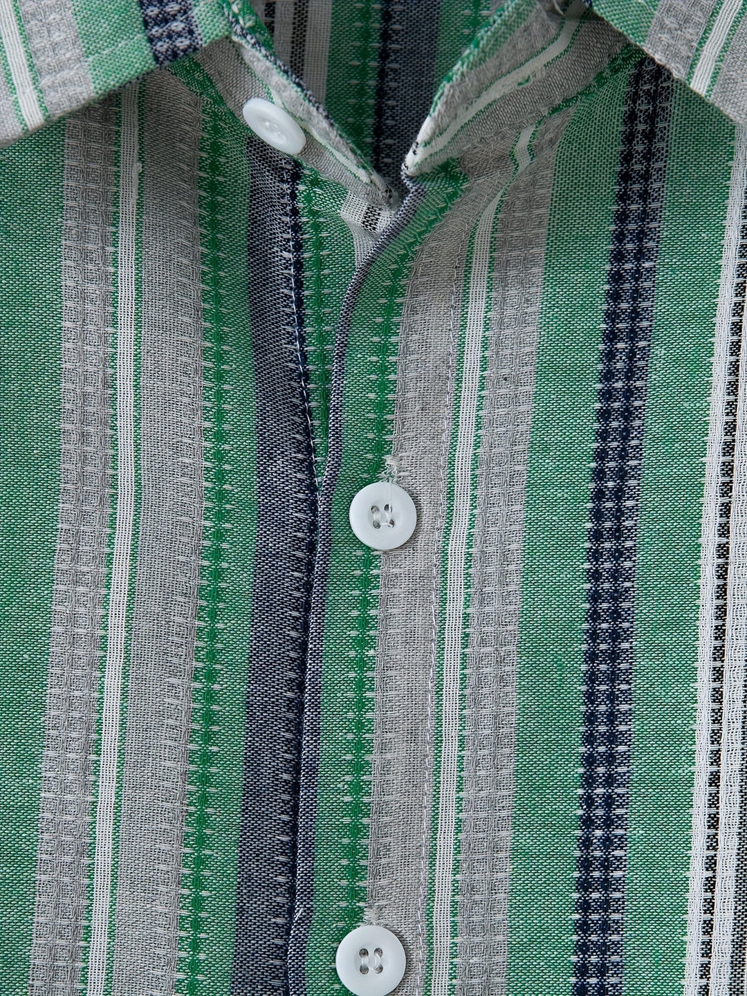 Drune | Gestreiftes Baumwoll Leinen Herrenhemd für entspannte Looks
