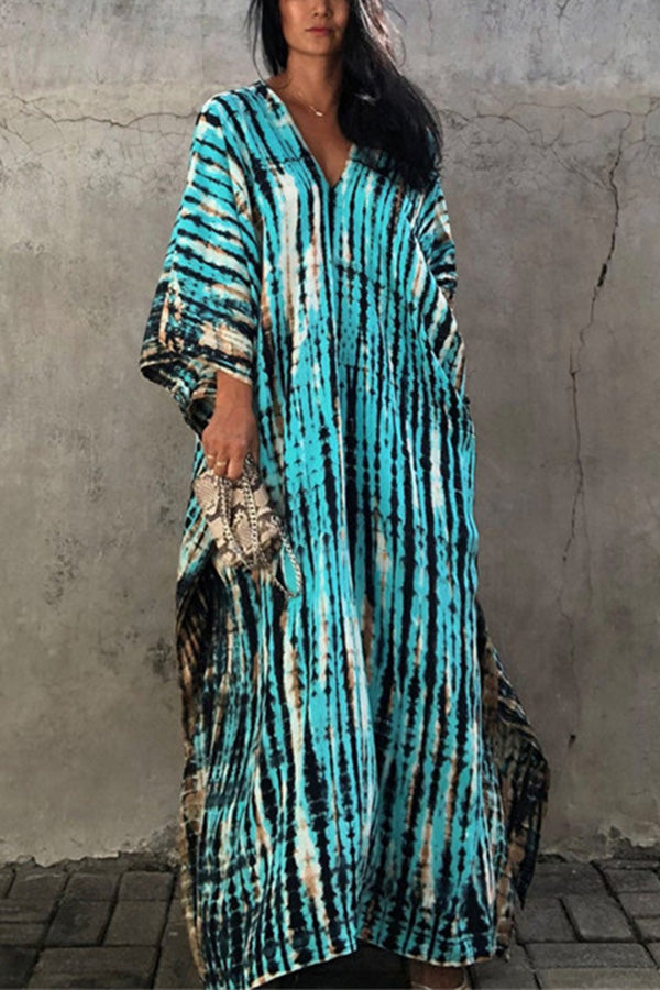Drune Freely – Lockeres Überwurfkleid im Batik-Boho-Stil