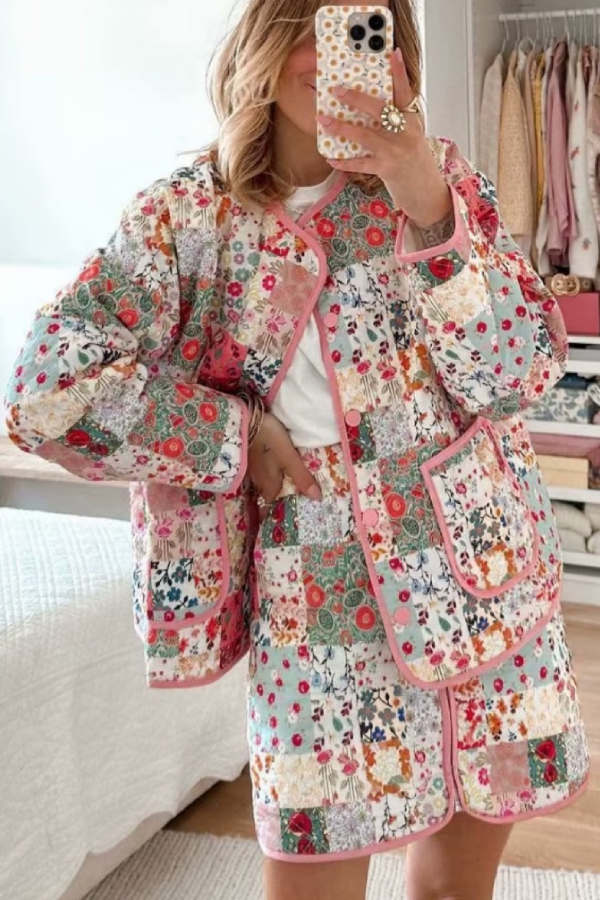 Drune | Baumwolljacke + Weste + Rock Set