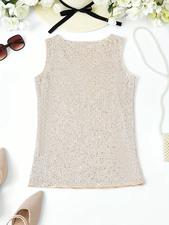 Drune | Elegantes Ärmelloses Top mit Pailletten