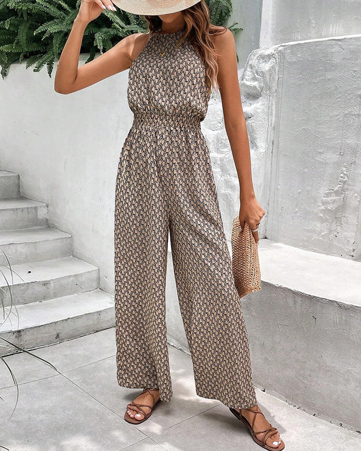 Drune | Ärmelloser Jumpsuit mit aufhängendem Halsband