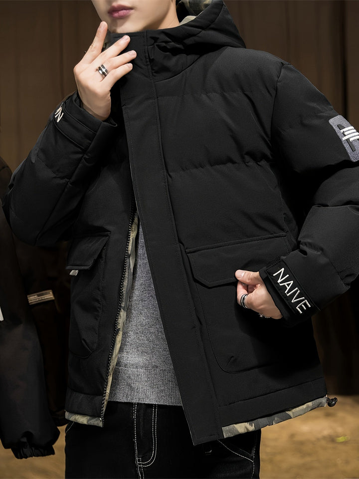 Drune |  Tarnung Kapuzen-Winterjacke Für Herren - Perfekt für Outdoor-Aktivitäten