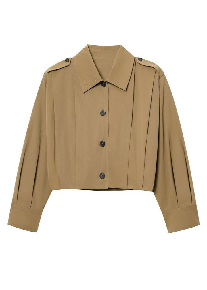 Drune | Knopfjacke mit Schulterklappen – Khaki