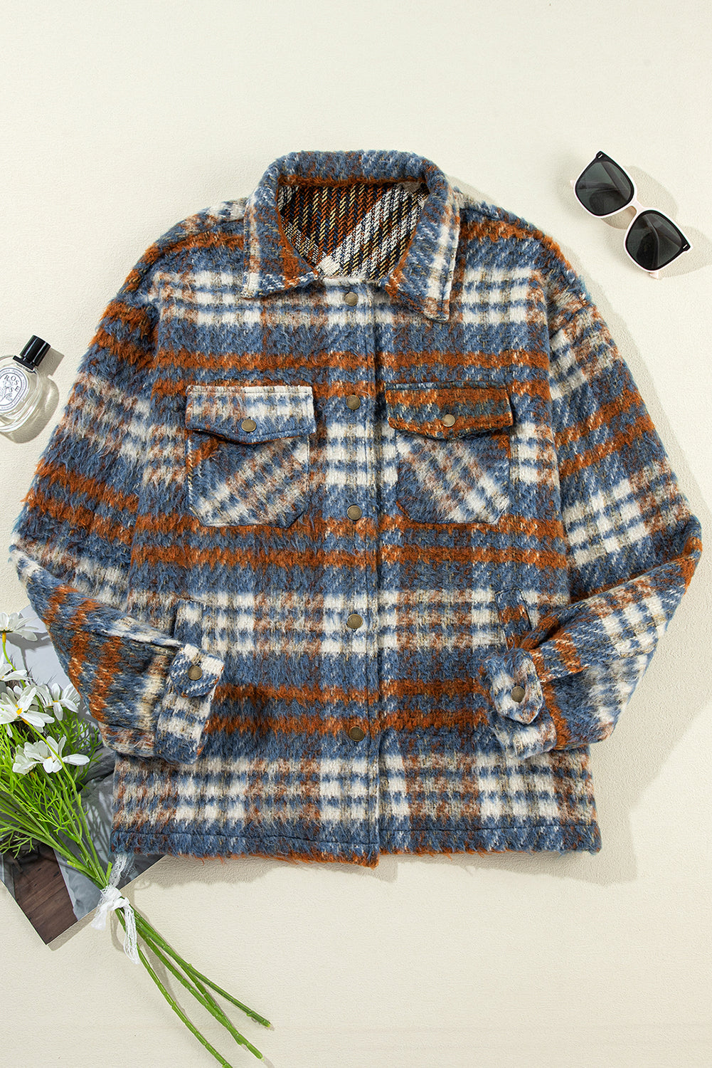 Drune | Gitterhemdjacke Im Flanell-look Wollmischung Warm und Trendy