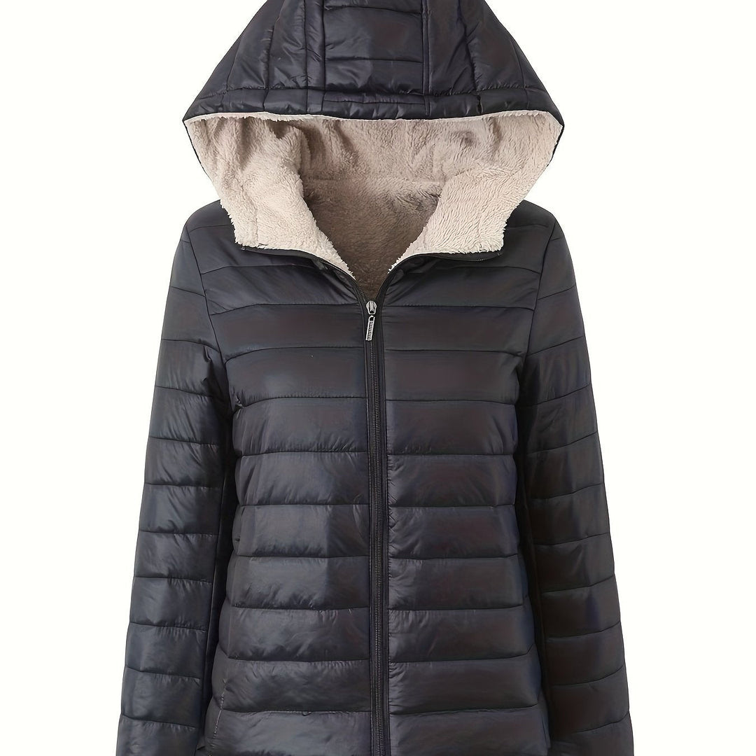 Drune | Warme Jacke mit Reißverschluss und Futter aus Kunstfell