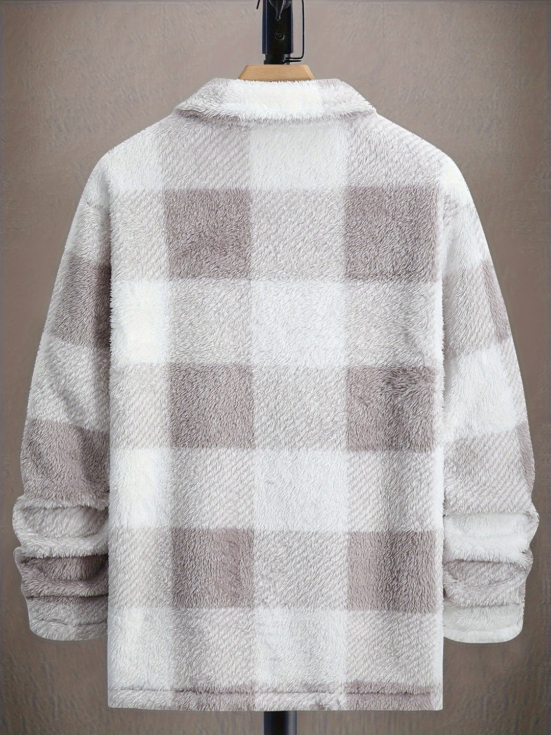 Drune | Karierte Shirtjacke Aus Plüsch Polyester Weich und Warm