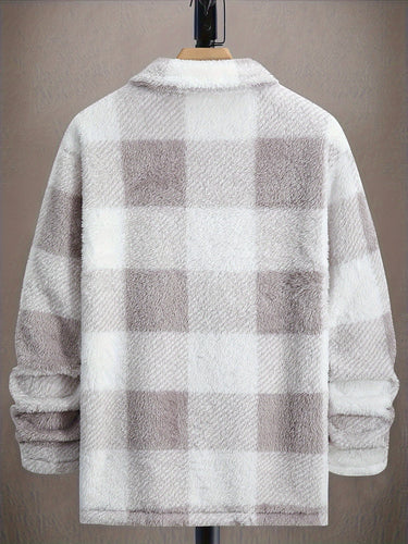 Drune | Karierte Shirtjacke Aus Plüsch Polyester Weich und Warm
