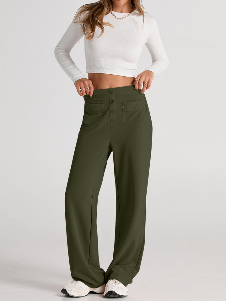 Drune | Taille Weite Hose Mit Taschen Elegant Und Komfortabel