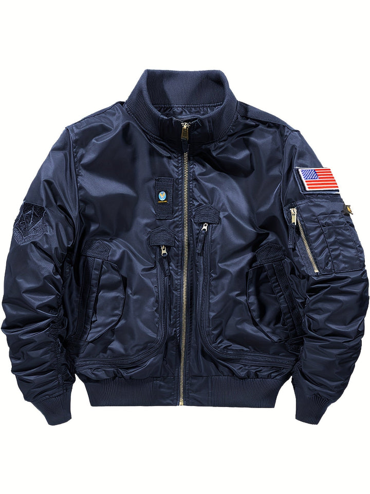Drune | taktische Bomberjacke mit hohem Kragen für Herren - Perfekt für Outdoor-Aktivitäten