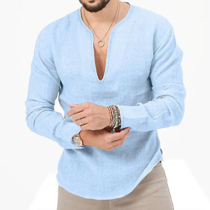 Drune | Herren Leinen Langarmhemd